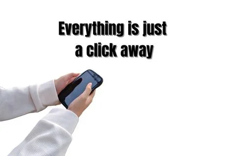 Smartphone Convenience Digital Accessibility Concept Stock Photos