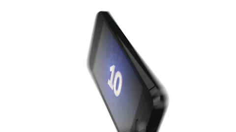 Smartphone countdown from 10 to 1 Stock Footage 33420858