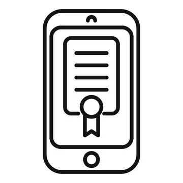 Smartphone course icon outline vector. Online web Stockillustratie