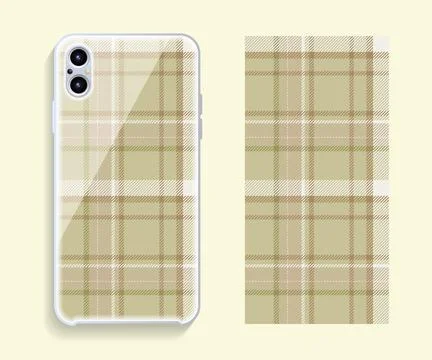 Smartphone cover design vector mockup. Template geometric pattern for mobile Stock Illustration