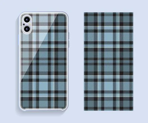 Smartphone cover design vector mockup. Template geometric pattern for mobile Stock Illustration