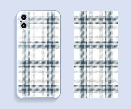 Smartphone cover design vector mockup. Template geometric pattern for mobile  Stock Illustration