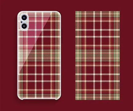 Smartphone cover design vector mockup. Template geometric pattern for mobile  스톡 일러스트