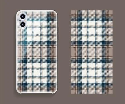 Smartphone cover design vector mockup. Template geometric pattern for mobile  Stock Illustration