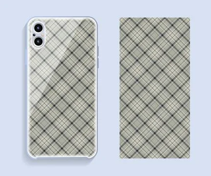 Smartphone cover design vector mockup. Template geometric pattern for mobile  스톡 일러스트