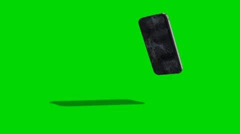 Smartphone Crash - separated on green screen Vídeo Stock 35151559