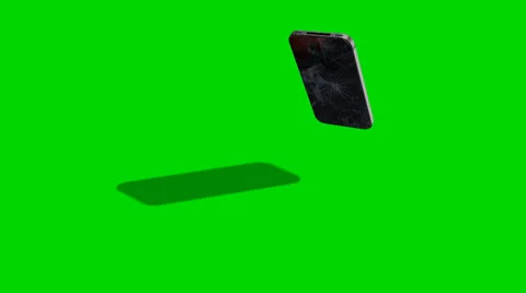 Smartphone Crash - separated on green screen Video stock 35151583