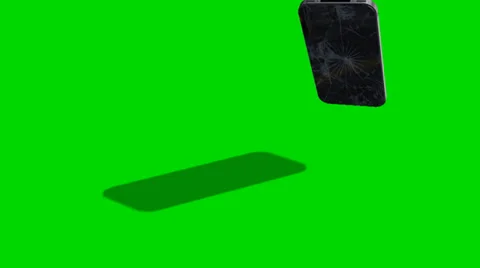 Smartphone crashes on the ground and breaks green screen Vidéo 35151618