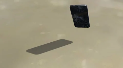 Smartphone crashes on the ground and breaks Video stock 35152356