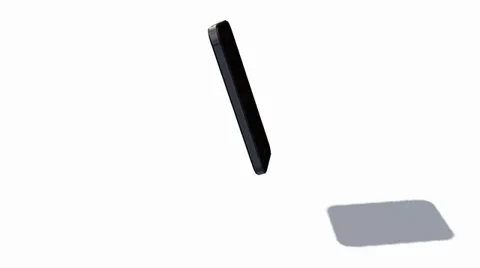 Smartphone crashes on the ground and breaks Stockbeeldmateriaal 35152914