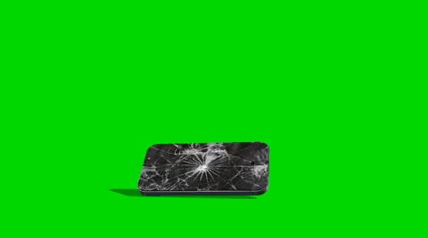Smartphone crashes on the ground and breaks green screen Vidéo 35152923