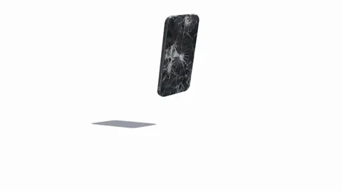 Smartphone crashes on the ground and breaks Video stock 35152925