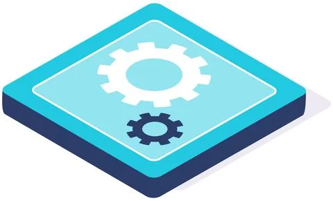 Smartphone customization application icon, mobile app template. Phone settigns Stock Illustration