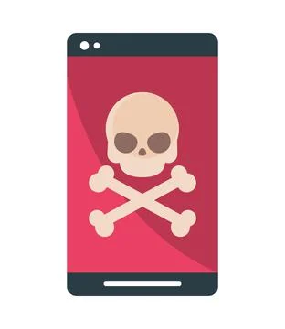 Smartphone cyber fraud Stock Illustration