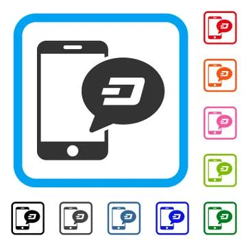 Smartphone Dash Message Framed Icon Illustrazione stock