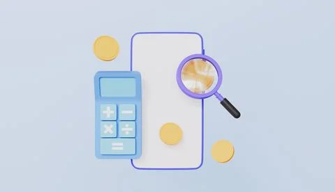 Smartphone with Dashboard business of analytics optimization 3d illustration Stock Illustration