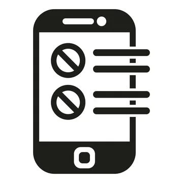 Smartphone data icon simple vector. Digital user イラスト素材