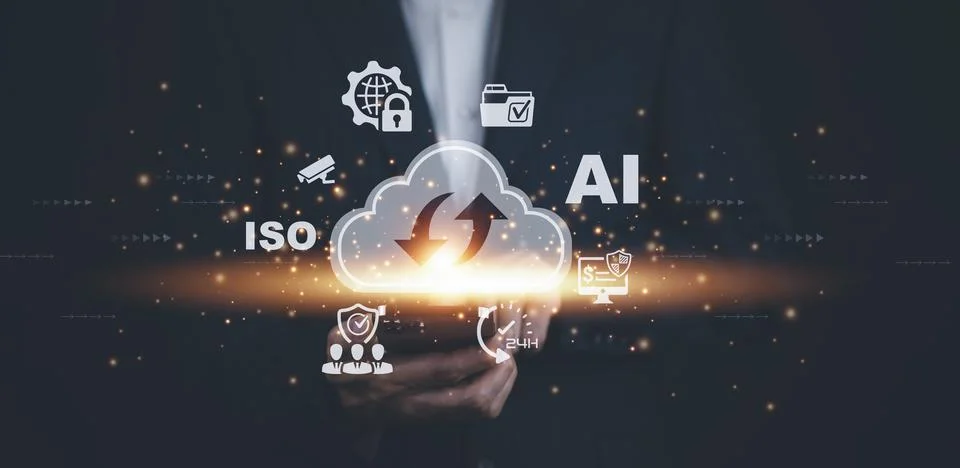 Smartphone with data information on the Cloud Computing Technology Internet S 스톡 사진