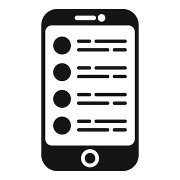 Smartphone database icon simple vector. Customer data Stock Illustration