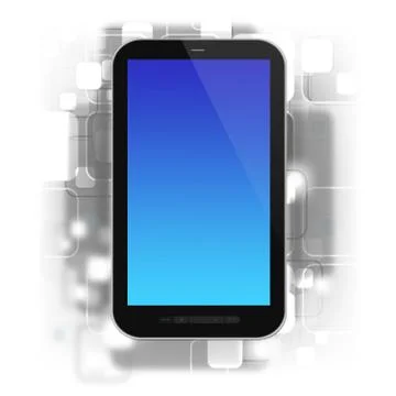 Smartphone on design background Stock Illustration