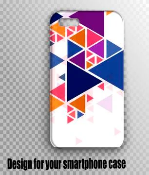 Smartphone Design - Geometry Pattern. Collection of smartphone cases Stock Illustration