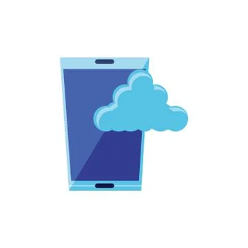Smartphone device with cloud computing Stock Illustration