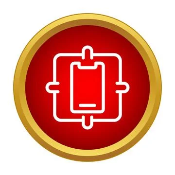 Smartphone device communicating wirelessly in network target icon イラスト素材