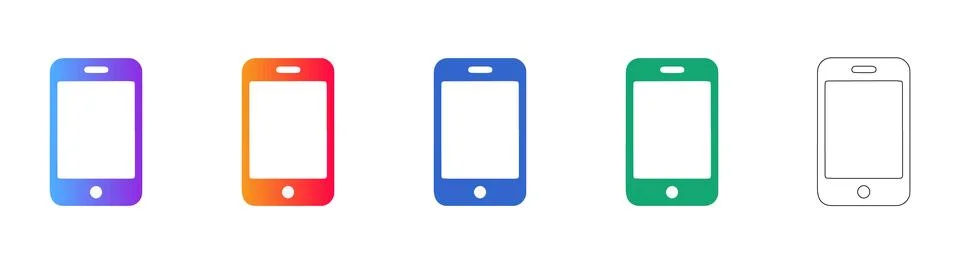 Smartphone device icon for mobile technology interface Stock Illustration