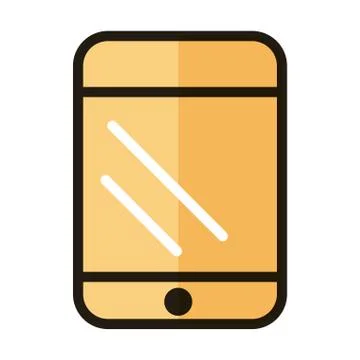 Smartphone device internet web technology interface line and fill style icon Stock Illustration