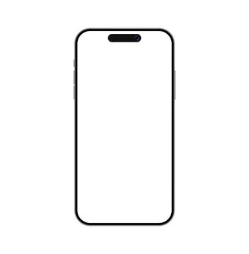 Smartphone device isolated mockup with camera on white background vector Stock Illustration