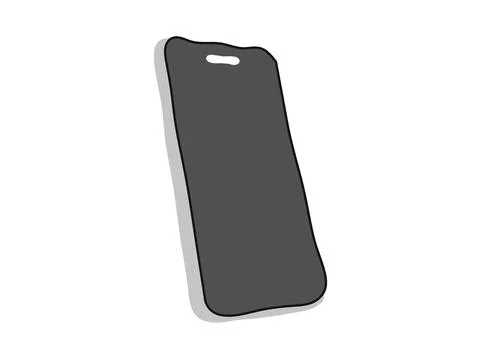 Smartphone device mockup illustration, Angled mobile phone graphic display, M Stock Illustration