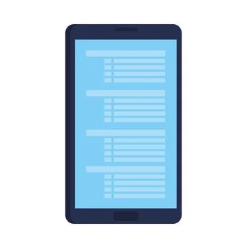 Smartphone device with programming language Stock Illustration