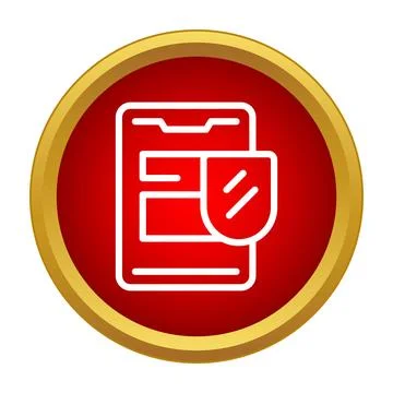 Smartphone device protecting data with security shield icon Stock Illustration