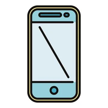 Smartphone device showing blank screen application interface Stock Illustration