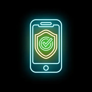 Smartphone device showing cyber security protection concept Stock-Illustration
