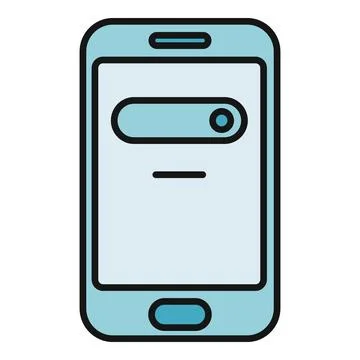 Smartphone device showing a toggle switch icon 스톡 일러스트