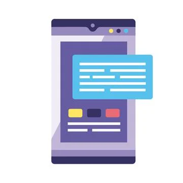 Smartphone device technology Stock Illustration