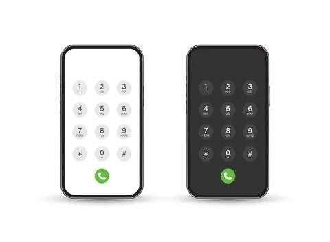 Smartphone dial button icon in flat style. Phone number pad vector illustra.. Ilustração Stock