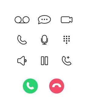Smartphone dial phone ui set. Phone pad, screen keypad, dial buttons. Vector イラスト素材
