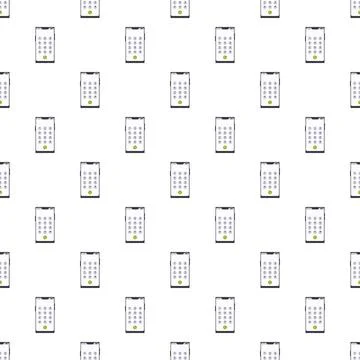 Smartphone dialing pad seamless pattern for communication Stockillustratie