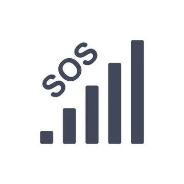 Smartphone with different screen mode, power off, data network, airplane and  Stock Illustration