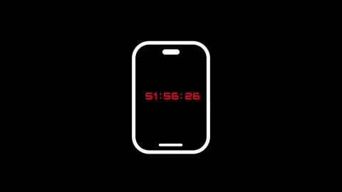 Smartphone Digital Clock Stock Footage 335609034