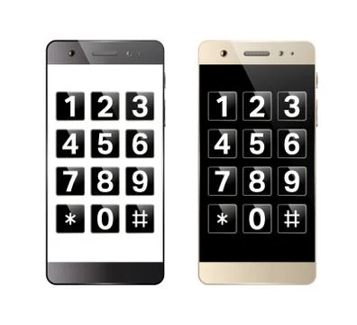 Smartphone with digital keypad 스톡 일러스트