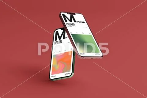 Smartphone Display App Mockup PSD Template