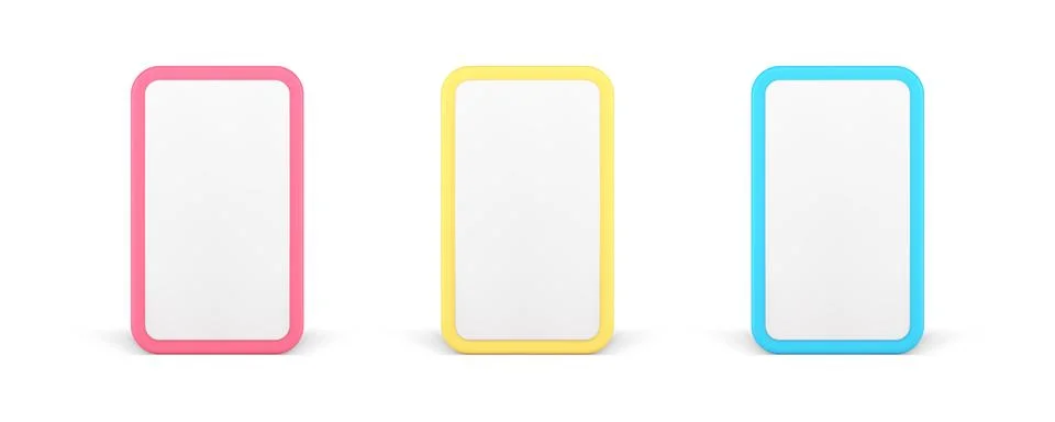 Smartphone display empty interface template digital communication technology  Stock Illustration