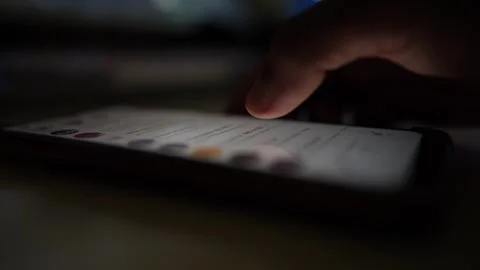 Smartphone display screen click a profile footage Stock Footage 290948079