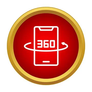 Smartphone displaying 360 degree panoramic virtual view Stock Illustration