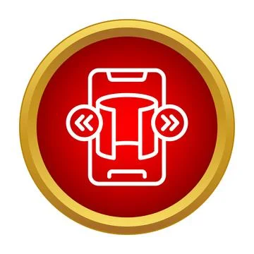 Smartphone displaying 360 degree virtual panorama tour icon Stock Illustration
