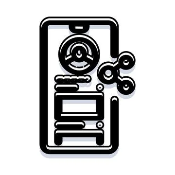 Smartphone displaying applicant profile for remote job interview イラスト素材