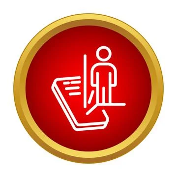 Smartphone displaying augmented reality virtual human icon Stock Illustration